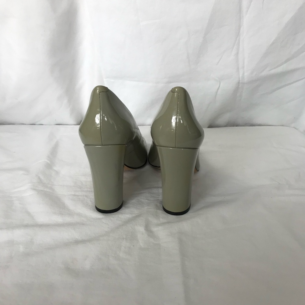 Vince Camuto Olive Patent Leather Peep-Toe Heels - Picture 3 of 8